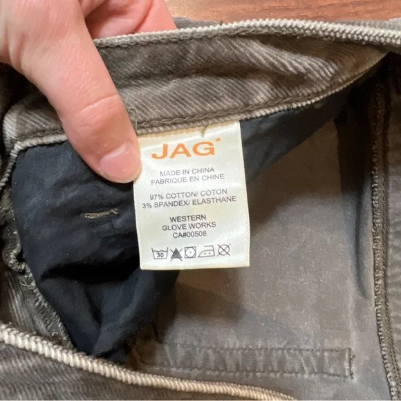 Jag Gray Beige Corduroy Jeans Pants Mid Rise Boot Leg Womens Size 8 - Picture 6 of 13